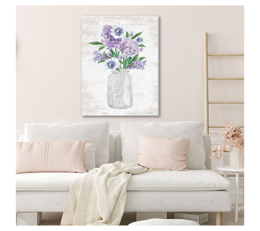 Courtside Market Spring Bouquet Violet 30x40 Canvas Wall Art