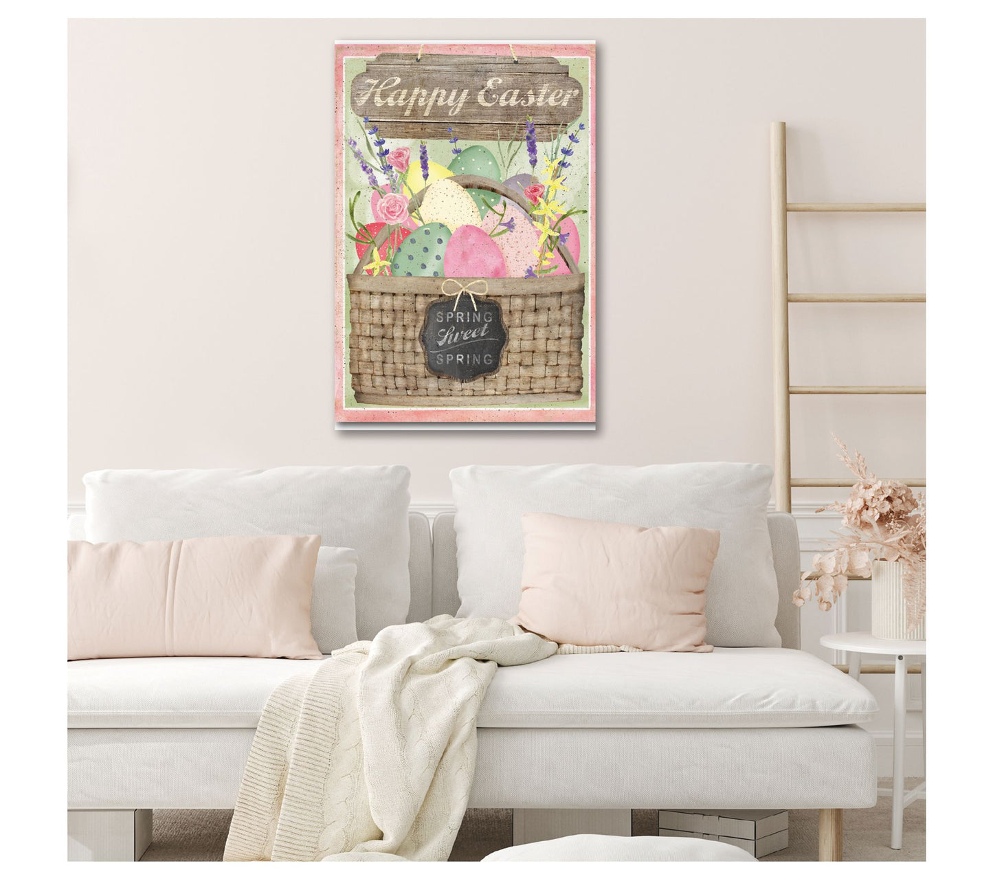 Courtside Market Easter Basket 24x36 Canvas Wall Art