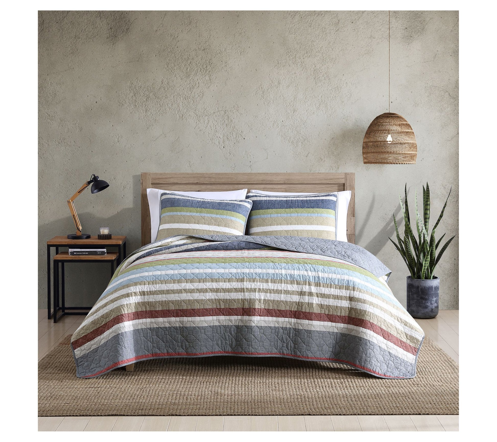 Eddie Bauer Salmon Ladder Multi King Quilt ShamSet