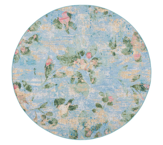 Safavieh Barbados Sunwashed Petals 6'-6" x 6'-6" Round Rug