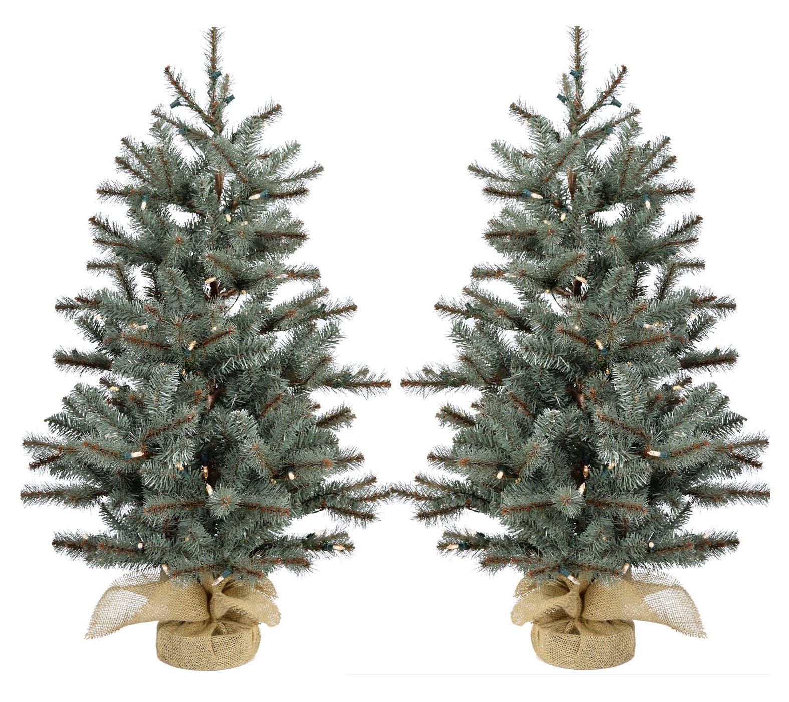 Christmas Time 2-Set 3ft Yardville Pine Artificial Porch Tree