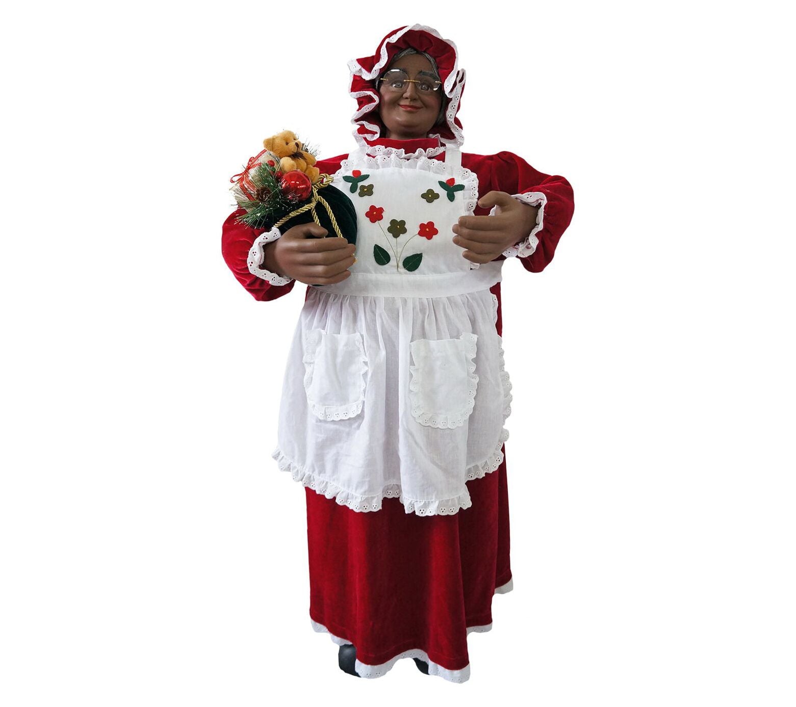 Christmas Time 3-Ft Black Music and Motion Mrs.Claus