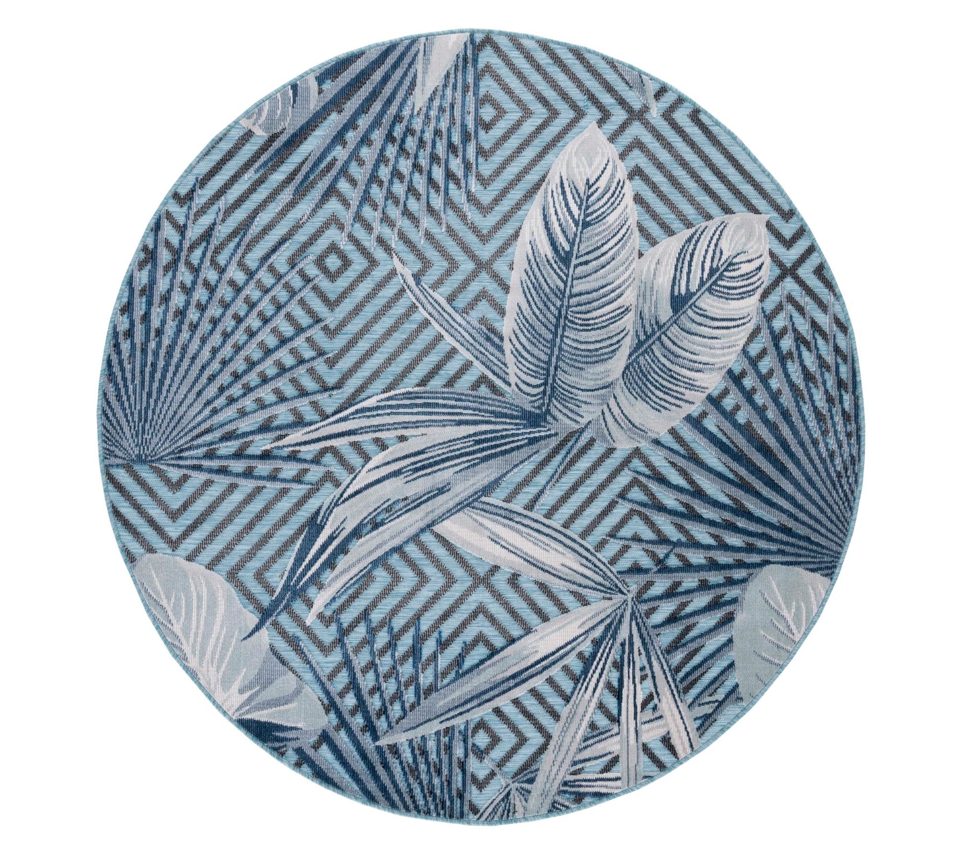 Safavieh Tropical Geometry 6'-5" x 6'-5" RoundOutdoor Rug