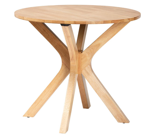 Baxton Studio Kenji Brown Wood 34" Round DiningTable