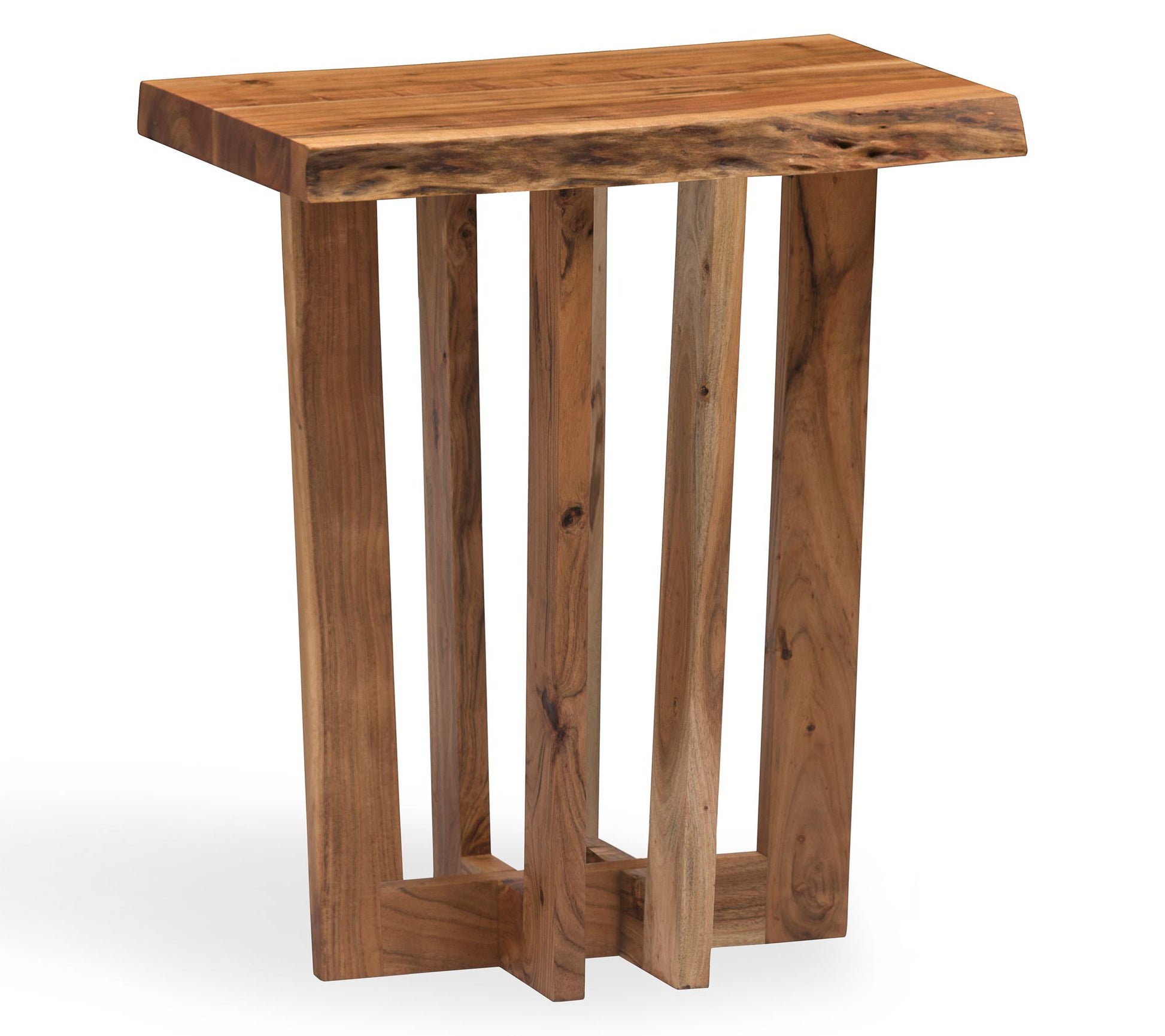 Alaterre Furniture Berkshire Live Edge Handcrafted End Table