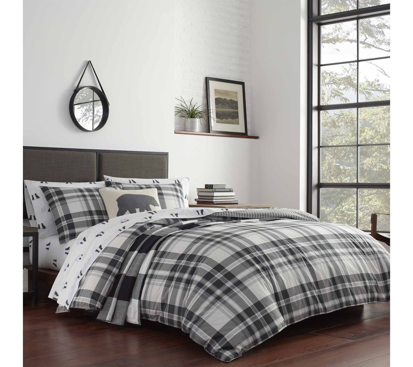 Eddie Bauer Coal Creek Plaid Cotton Full/QueenComforter Set