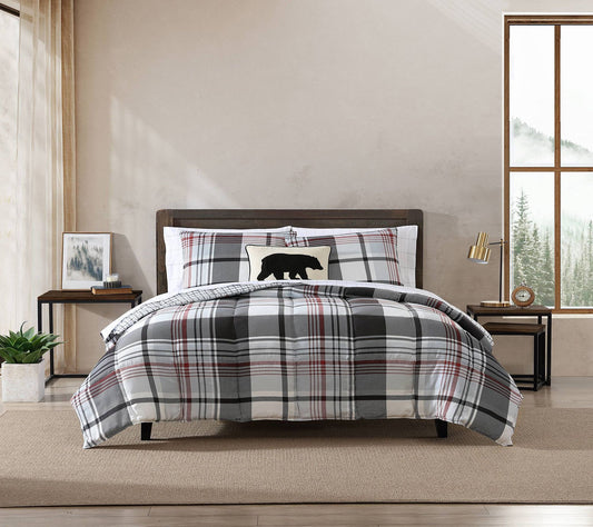 Eddie Bauer Normandy Plaid Red Full/Queen Comforter Set