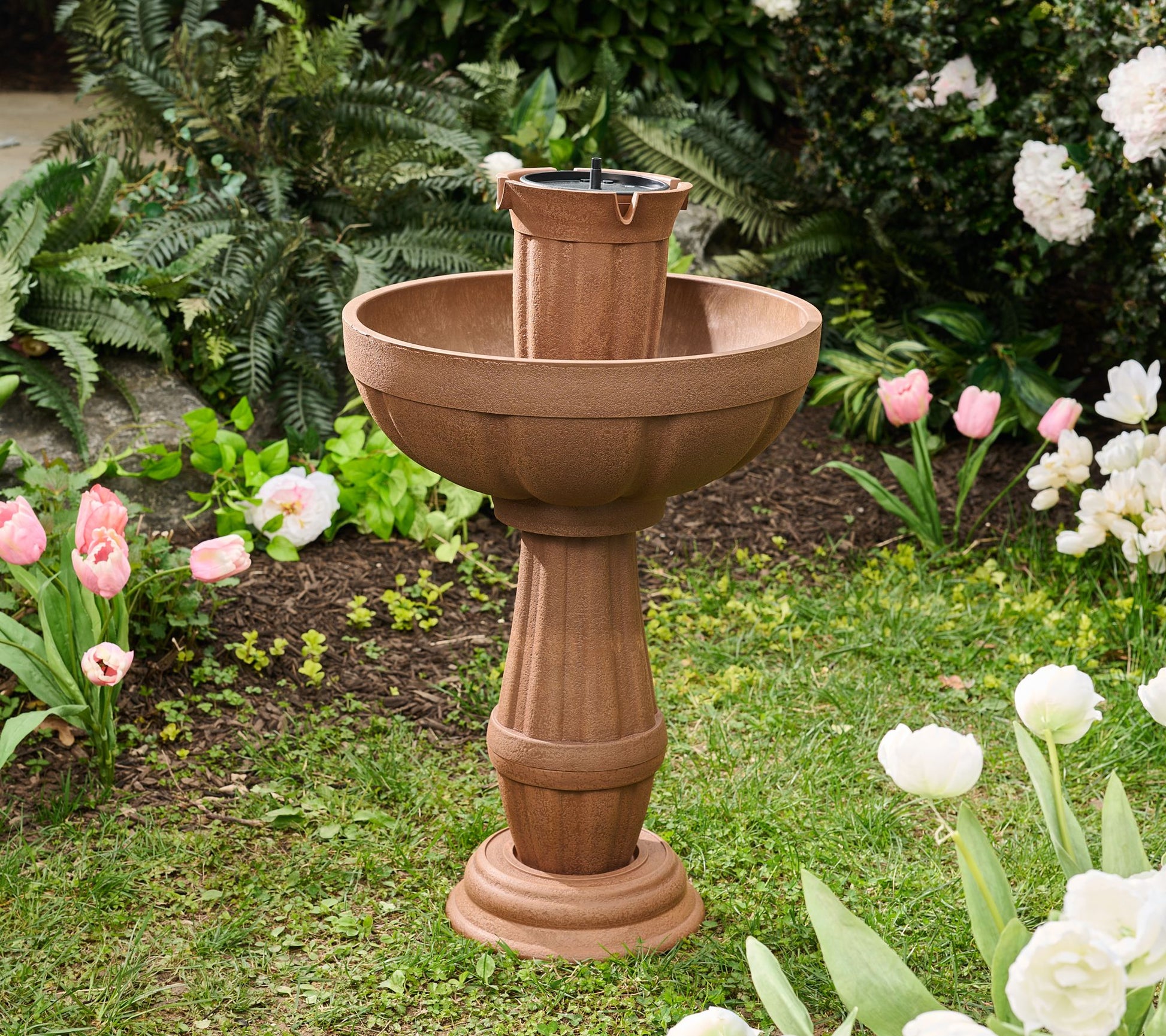 Bernini Bari 5-in-1 Cordless Fluted Fountain with Timer